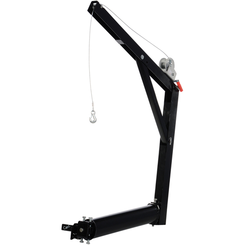Grue &agrave; fl&egrave;che pour camion mont&eacute;e sur barre d''attelage, Capacit&eacute; de 600 lb (0,3 tonne), Limite de 84-5/8" D. Morneault & Fils