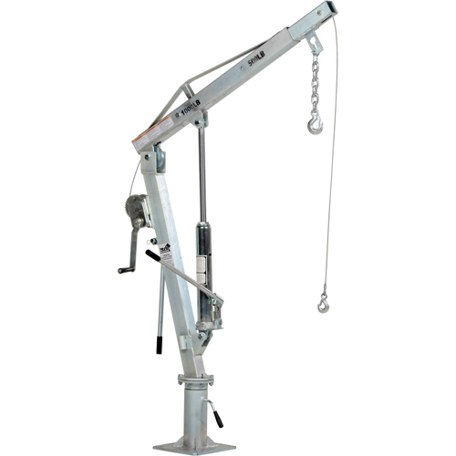 Winch Operated Truck Jib Crane, 500 lbs. (0.25 tons) Capacity, 99" Max. Clearance D. Morneault & Fils