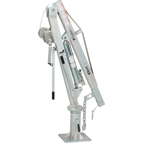 Winch Operated Truck Jib Crane, 500 lbs. (0.25 tons) Capacity, 99" Max. Clearance D. Morneault & Fils