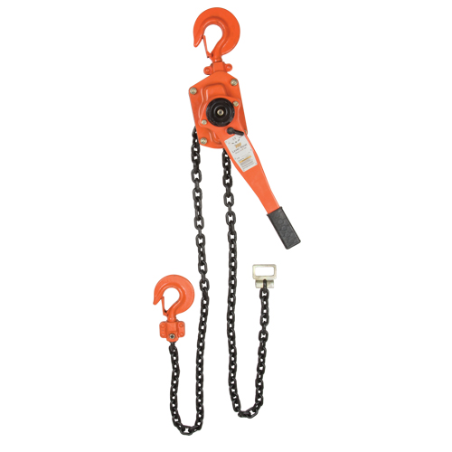 Lever Chain Hoist, 5' Lift, 6000 lbs. (3 tons) Capacity, Alloy Steel Chain D. Morneault & Fils
