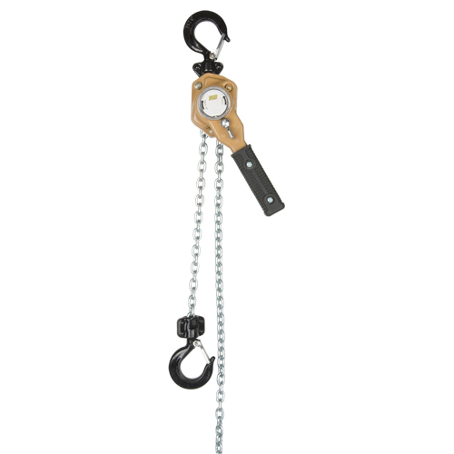 Heavy Duty Gold Series Lever Chain Hoist, 10' Lift, 500 lbs. (0.25 tons) Capacity, Alloy Steel Chain D. Morneault & Fils