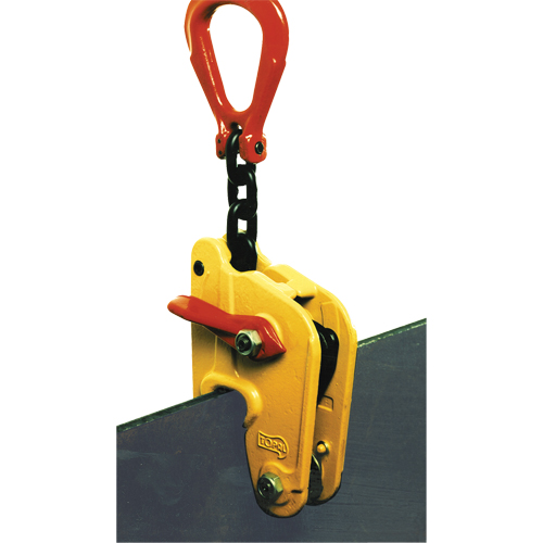Pince &agrave; t&ocirc;le multipositions de prise automatique Topal NK1-40-60, 3300 lb (1,65 tonne), Ouverture de la m&acirc;choire de 1-5/8" - 2-5/16" D. Morneault & Fils