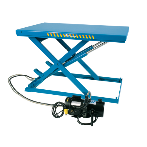 LoProfile Electric-Hydraulic Scissor Lift Table, Steel, 32-1/2" L x 23-1/2" W, 550 lbs. Capacity D. Morneault & Fils