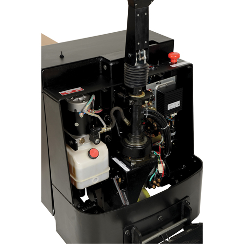 Transpalette &eacute;lectrique motoris&eacute; a/plateforme &agrave; conducteur debout, Capacit&eacute; 4500 lb, 96" lo x 30" la D. Morneault & Fils