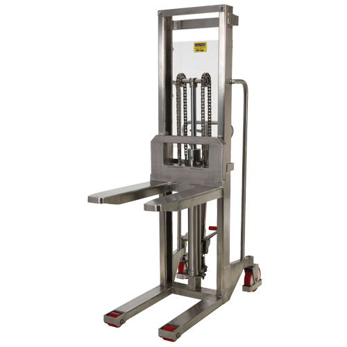 Hefti-Lift Load Stacker, Foot Pump Operated, 880 lbs. Capacity, 59" Max Lift D. Morneault & Fils