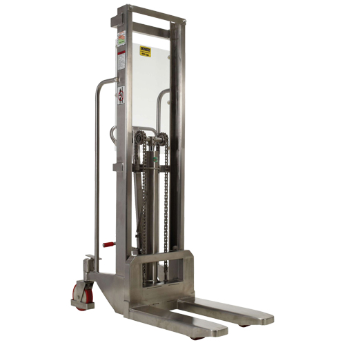 Hefti-Lift Load Stacker, Foot Pump Operated, 880 lbs. Capacity, 59" Max Lift D. Morneault & Fils