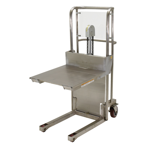 Hefti-Lift Load Stacker, Foot Pump Operated, 450 lbs. Capacity, 45-5/8" Max Lift D. Morneault & Fils