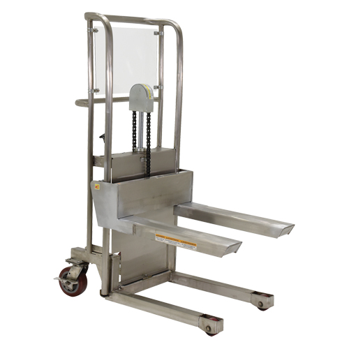 Hefti-Lift Load Stacker, Foot Pump Operated, 450 lbs. Capacity, 45-5/8" Max Lift D. Morneault & Fils