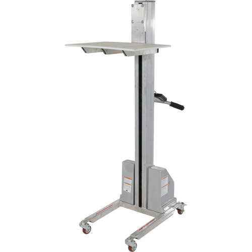 Quick Lift Stacker, Electric Operated, 175 lbs. Capacity, 57" Max Lift D. Morneault & Fils