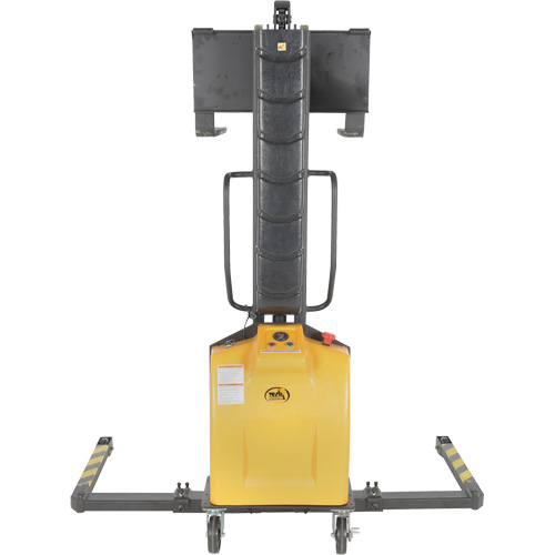 Narrow Mast Powered Lift Stacker, Electric Operated, 1000 lbs. Capacity, 63" Max Lift D. Morneault & Fils