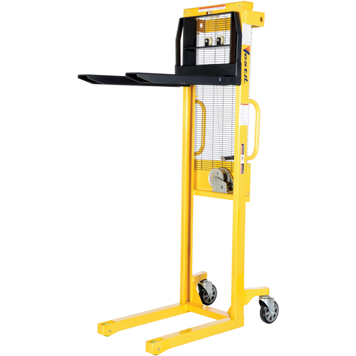 Manual Stacker, Hand Winch Operated, 770 lbs. Capacity, 60" Max Lift D. Morneault & Fils