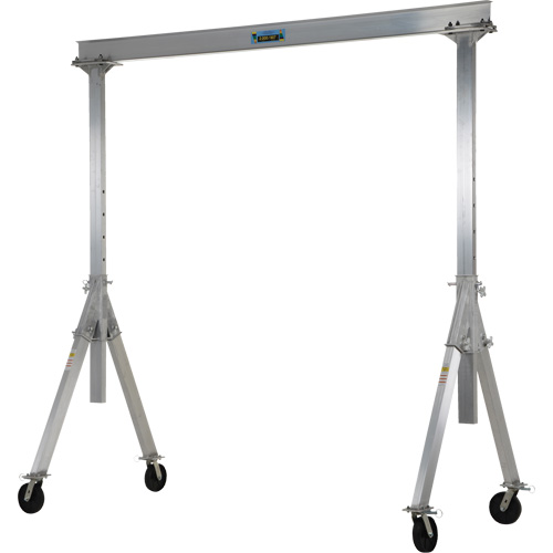 Adjustable Aluminum Gantry Crane, 8' L, 2000 lbs. (1 tons) Capacity D. Morneault & Fils