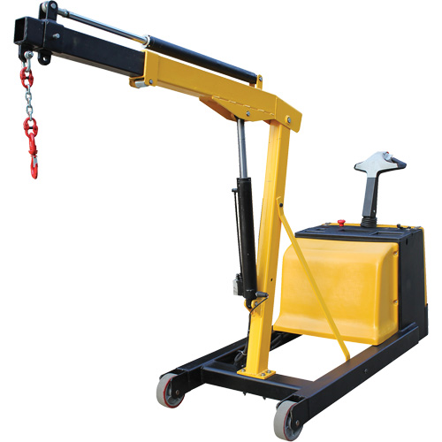 Electric Powered Floor Crane, 8.8' Lift, 1500 lbs. (0.75 tons), 44-1/4" Arm, 62-1/4" H D. Morneault & Fils