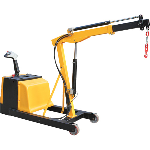 Electric Powered Floor Crane, 8.8' Lift, 1500 lbs. (0.75 tons), 44-1/4" Arm, 62-1/4" H D. Morneault & Fils