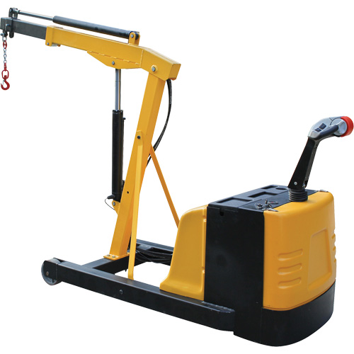Electric Powered Floor Crane, 8.8' Lift, 1500 lbs. (0.75 tons), 44-1/4" Arm, 62-1/4" H D. Morneault & Fils