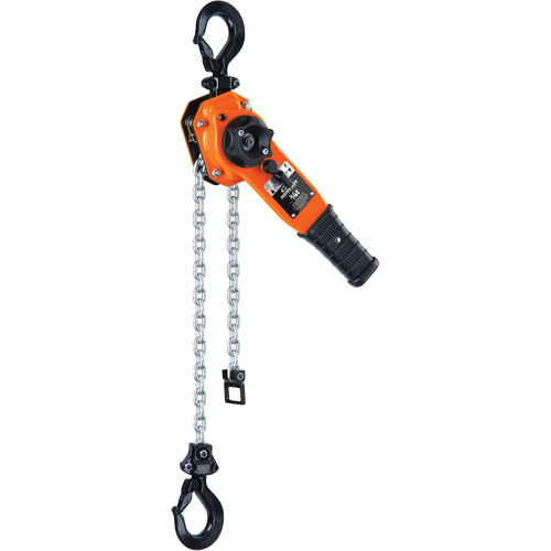 Series 653-A Ratchet Lever Hoist, 10' Lift, 1500 lbs. (0.75 tons) Capacity, Steel Chain D. Morneault & Fils