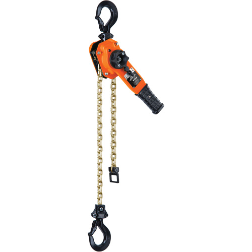 Series 653-A Ratchet Lever Hoist, 5' Lift, 3000 lbs. (1.5 tons) Capacity, Steel Chain D. Morneault & Fils