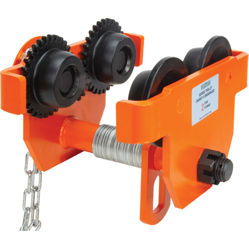 Adjustable Trolley with Safety Plates, 1000 lbs. (0.5 tons) Capacity, 2-5/16" - 4-14/16" D. Morneault & Fils