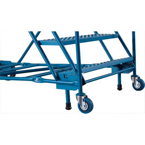 Escabeau roulant certifi&eacute; CSA avec marche verrouillable, 16 marches, Largeur de la marche 30", Hauteur de la plateforme 144", Acier D. Morneault & Fils