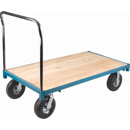 Heavy-Duty Platform Truck, 60" L x 30" W, 1200 lbs. Capacity, Pneumatic Casters D. Morneault & Fils