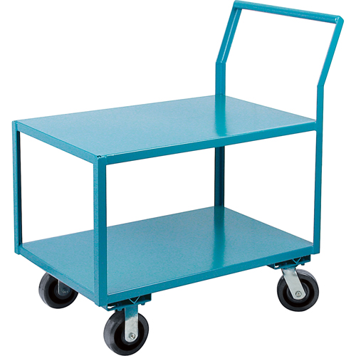 Heavy-Duty Low Profile Shop Carts, 2 Tiers, 24" W x 48" D x 41" H, 2400 lbs. Cap. D. Morneault & Fils