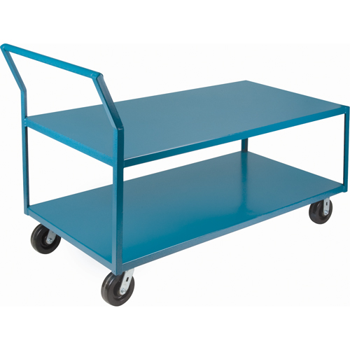 Heavy-Duty Low Profile Shop Carts, 2 Tiers, 30" W x 72" D x 41" H, 2400 lbs. Cap. D. Morneault & Fils
