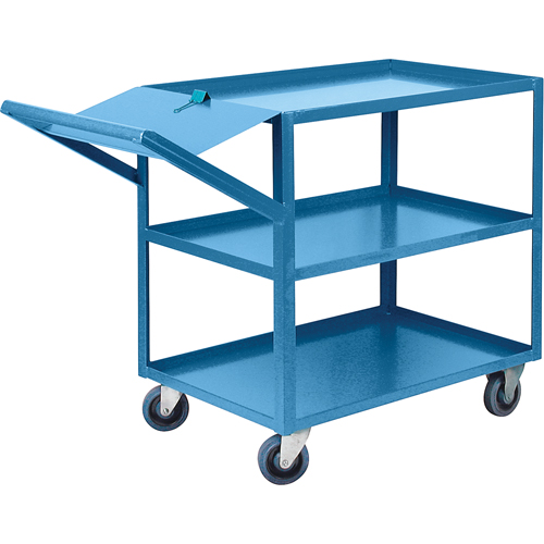 Order Picking Carts, 36" H x 24" W x 52" D, 3 Shelves, 1200 lbs. Capacity D. Morneault & Fils