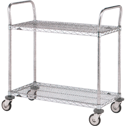 Chariots utilitaires standards, Acier inoxydable, 24" x 39" x 24", Capacit&eacute; 500 lb D. Morneault & Fils