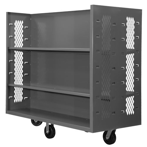 Wire Shelf Cart, Steel, 30" x 54" x 60", 1500 lbs. Capacity D. Morneault & Fils