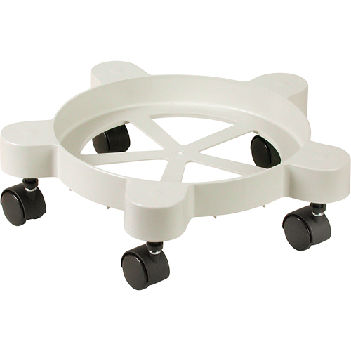 Lil'Dolly Pail Dollies, Plastic, 75 lbs. Capacity, 11" Diameter, Plastic Casters D. Morneault & Fils