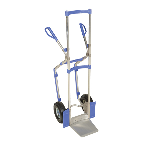 Ergonomic Hand Truck, Combination Handle, Aluminum, 52" Height, 350 lbs. Capacity D. Morneault & Fils