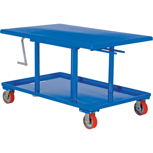 Table &eacute;l&eacute;vatrice &agrave; montant, 42" lo x 30" la, Acier, Capacit&eacute; 2000 lb D. Morneault & Fils