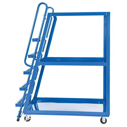 Stock Picking Cart, Steel, 27-7/8" W x 56-1/8" D, 3 Shelves, 1000 lbs. Capacity D. Morneault & Fils