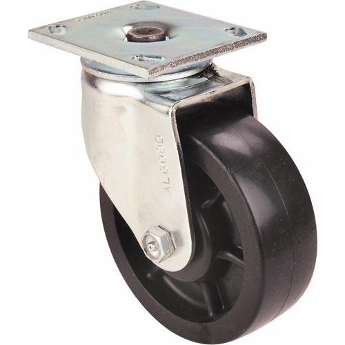 Roulettes robustes EMaxx &agrave; cheville, Fixe, 6" (152,4 mm), Fonte, 1200 lb (544,3 kg) D. Morneault & Fils