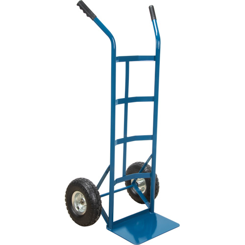 All-Welded Hand Truck, Dual Handle, Steel, 46" Height, 600 lbs. Capacity D. Morneault & Fils