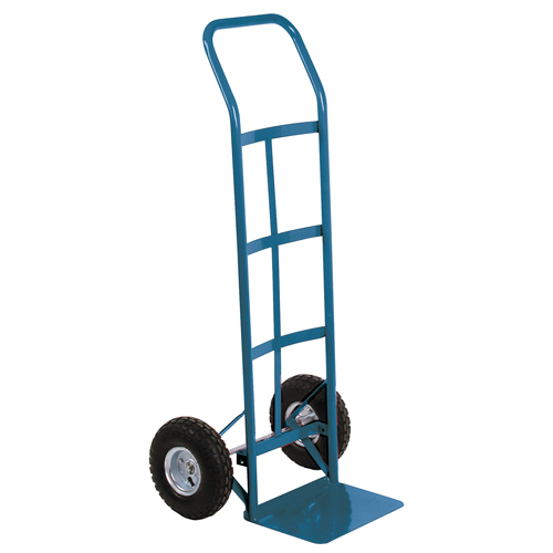 All-Welded Hand Truck, Continuous Handle, Steel, 48" Height, 600 lbs. Capacity D. Morneault & Fils