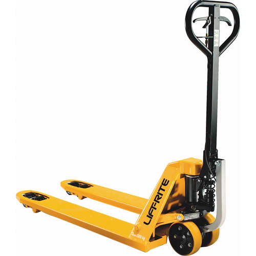 Power-Start Technology Pallet Trucks, Steel, 48" L x 27" W, 5000 lbs. Capacity D. Morneault & Fils