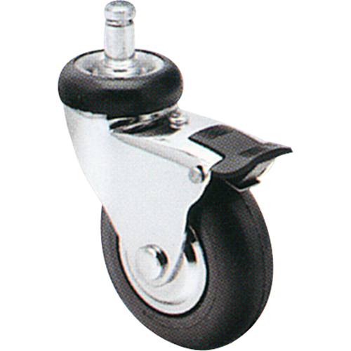 Comfort Roll Caster, Swivel with Brake, 2" (51 mm) Dia., 125 lbs. (57 kg.) Capacity D. Morneault & Fils