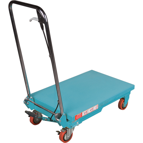 Heavy-Duty Hydraulic Scissor Lift Table, 27-1/2" L x 17-3/4" W, Steel, 330 lbs. Capacity D. Morneault & Fils