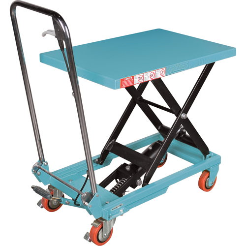 Heavy-Duty Hydraulic Scissor Lift Table, 27-1/2" L x 17-3/4" W, Steel, 330 lbs. Capacity D. Morneault & Fils