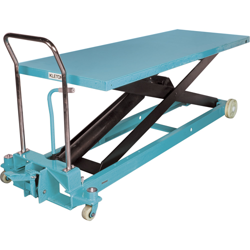 Heavy-Duty Hydraulic Scissor Lift Table, 80-1/8" L x 29-1/2" W, Steel, 2200 lbs. Capacity D. Morneault & Fils
