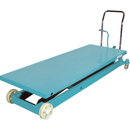 Heavy-Duty Hydraulic Scissor Lift Table, 80-1/8" L x 29-1/2" W, Steel, 2200 lbs. Capacity D. Morneault & Fils