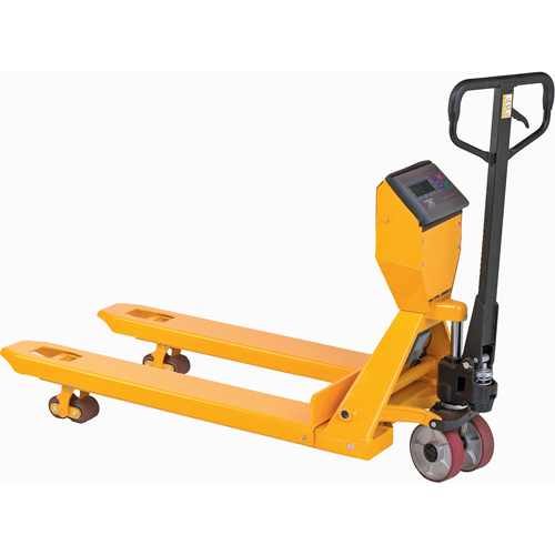 Digital Scale Pallet Truck, 47.5" L x 22" W, 5000 lbs. Cap. D. Morneault & Fils