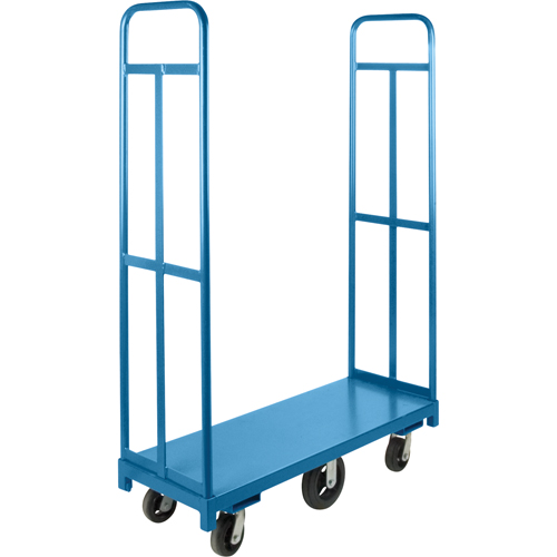 U-Boat Platform Truck, 48" L x 18" W, 1500 lbs. Capacity, Rubber Casters D. Morneault & Fils