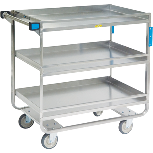 Guard Rail Carts, 3 Tiers, 23" W x 37-1/4" H x 38-5/8" D, 700 lbs. Capacity D. Morneault & Fils