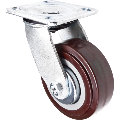 Roulette, Pivotant, 5" (127 mm), Polyur&eacute;thane, 650 lb (294 kg) D. Morneault & Fils