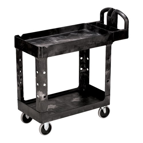 Heavy Duty Utility Cart - 4500-88, 2 Tiers, 17-1/8" x 33-1/4" x 39", 500 lbs. Capacity D. Morneault & Fils