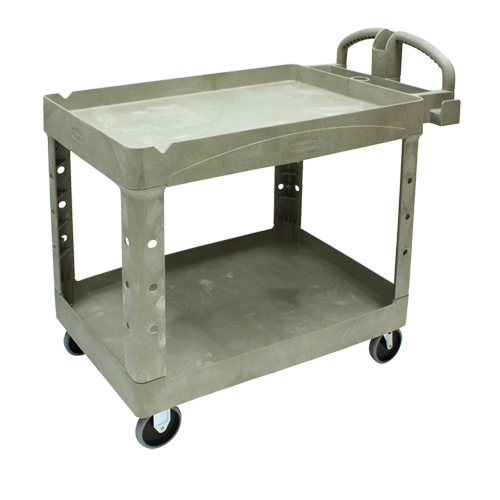 Heavy Duty Utility Cart - 4520-88, 2 Tiers, 25-1/4" x 39" x 44", 500 lbs. Capacity D. Morneault & Fils
