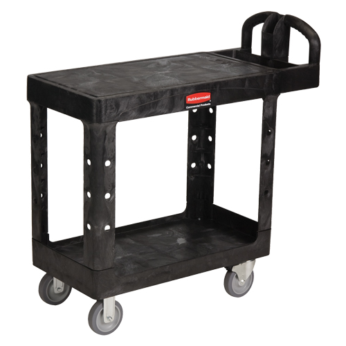 Flat Shelf Heavy Duty Utility Cart - 4505-00, 2 Tiers, 17-1/4" x 38-1/10" x 38-1/2", 500 lbs. Capacity D. Morneault & Fils