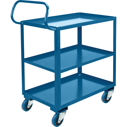 Ergonomic Shelf Truck, 800 lbs. Capacity, Steel, 26" W x 37" H x 38" D, Lip Up D. Morneault & Fils